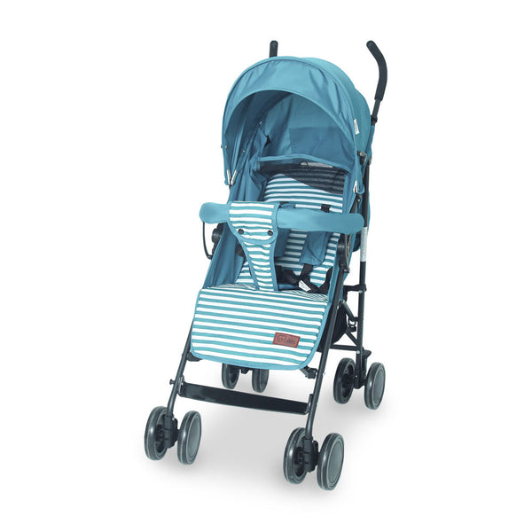 TINNIES LIGHT WEIGHT UMBRELLA STROLLER - GREEN STRIPPED - T054-020