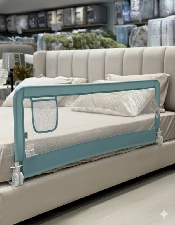 Baby Bed Fence Safety Barrier Pack Of 2 Sides Light Blue