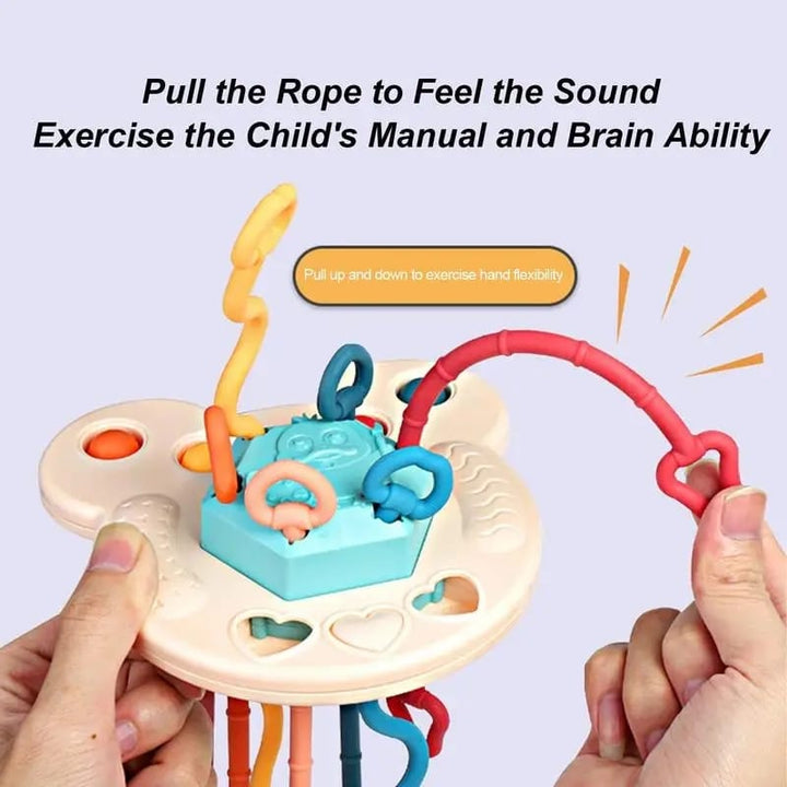 String Teethers Baby Teether Pull String Sensory Rattle Toy – Chunnu Munnnu - Kids Store