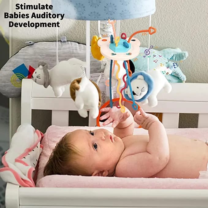 Baby Teether Pull String Sensory Rattle Toy – Chunnu Munnnu - Kids Store