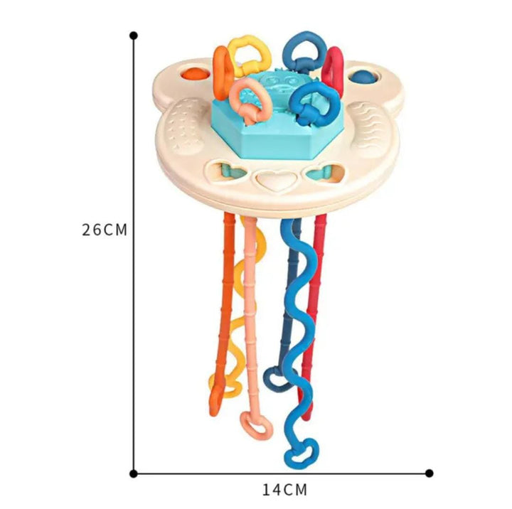Baby Teether Pull String Sensory Rattle Toy – Chunnu Munnnu - Kids Store