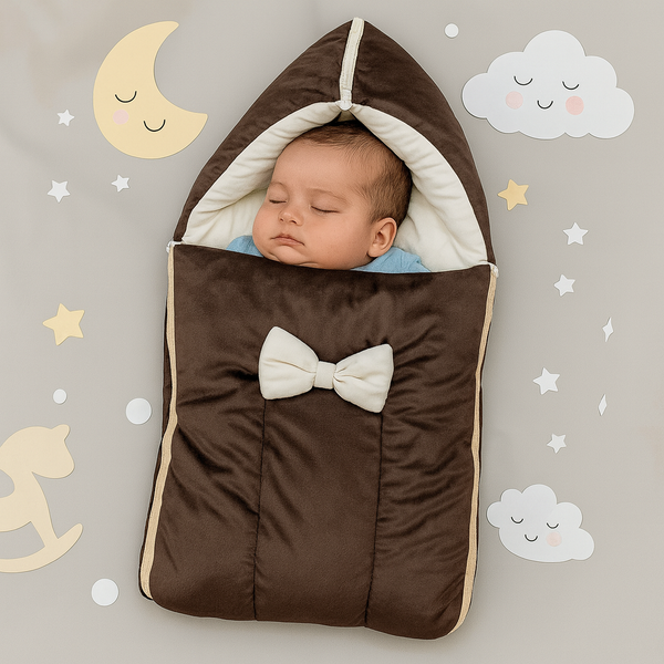 Velvet Baby Carry Nest - Dark Brown