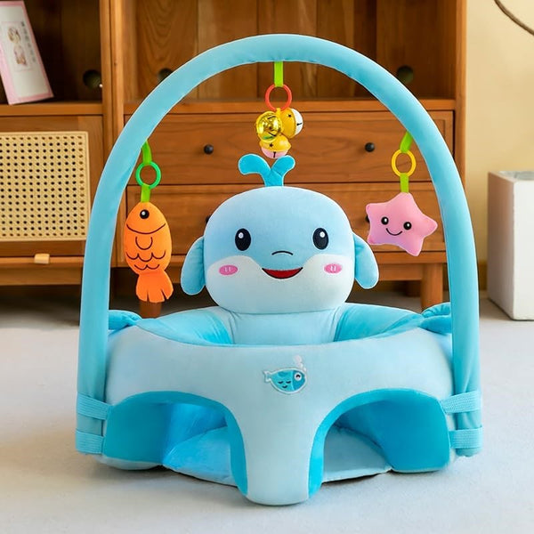 Elysia Baby Back Support Baby Sofa Chair For Sitting Blue