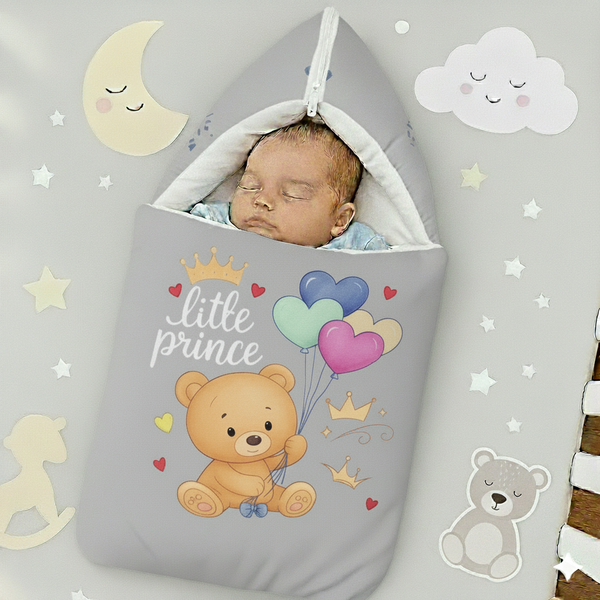 Velvet Baby Carry Nest - Grey | "Little Prince" Edition