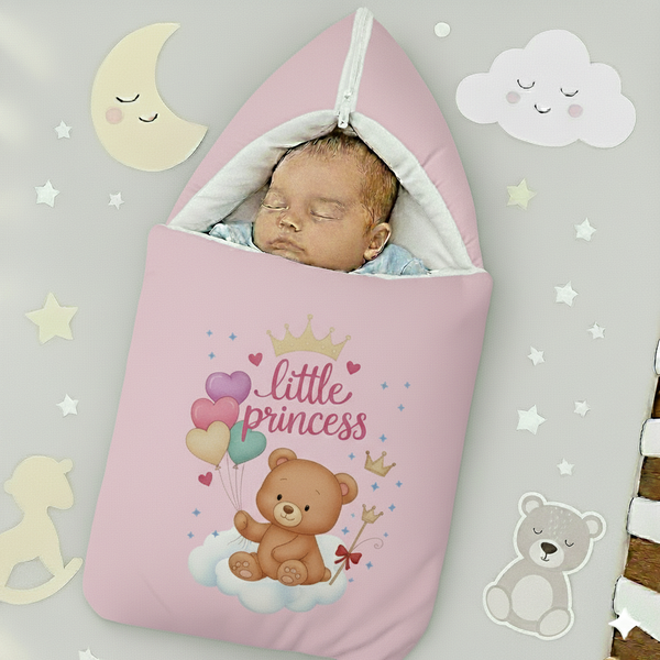 Velvet Baby Carry Nest - Pink | "Little Princess" Edition