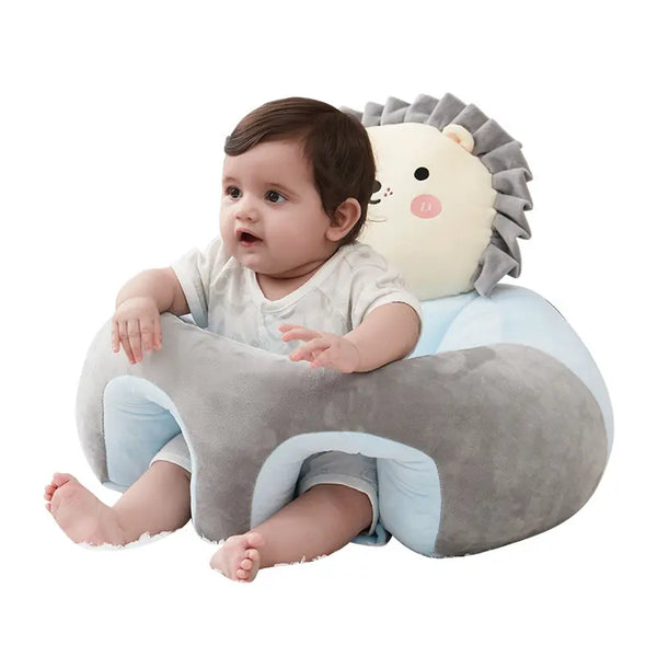Cute Cartoon Animal Shaped Baby Support Learn to Sit Grey Lion