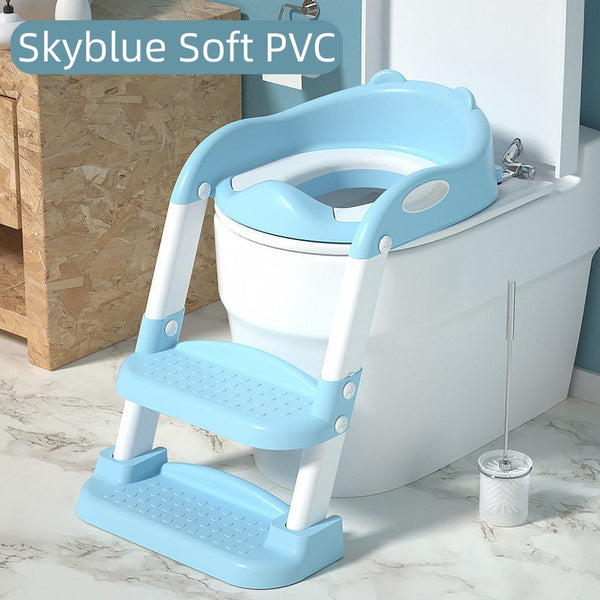 Toilet Ladder Potty Training Seat – Light Blue - L-003