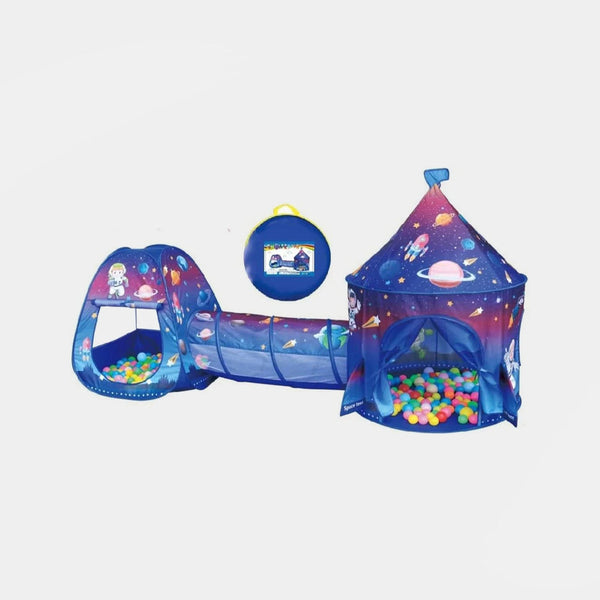 3 in 1 Space Castle Tent House For Kids + Free 50 Balls 3034