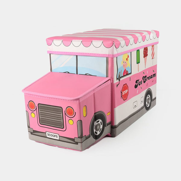 Bus Shape Storage Box (Pink) – School Van