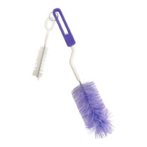 Pigeon Nylon Bottle & Npl Brush (Purple White) 1