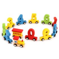 Wooden Digital Model Train 0 - 9 Number Blocks Train (3)