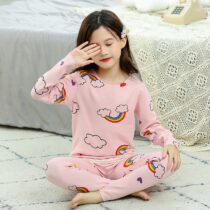 Pink Rainbow Kids Night Suit Baby & Baba