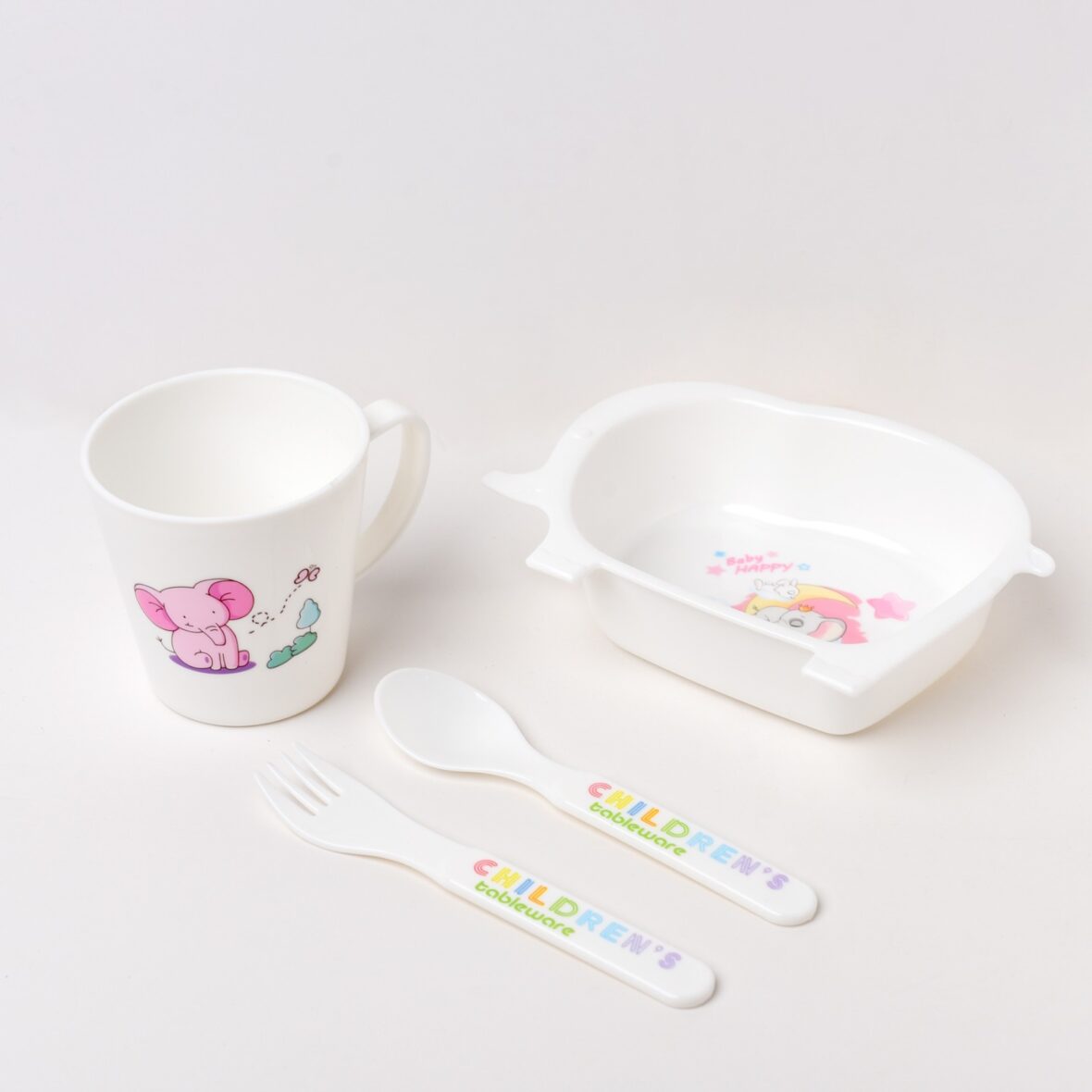 Pink Children Tableware Set Baby Feeding Series – 909.1