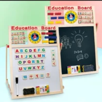 Wooden Montessori Educational Magnetic Blackboard , Multipurpose Educational Learning Board, Double-sided Magnetic Wooden Writing Blackboard