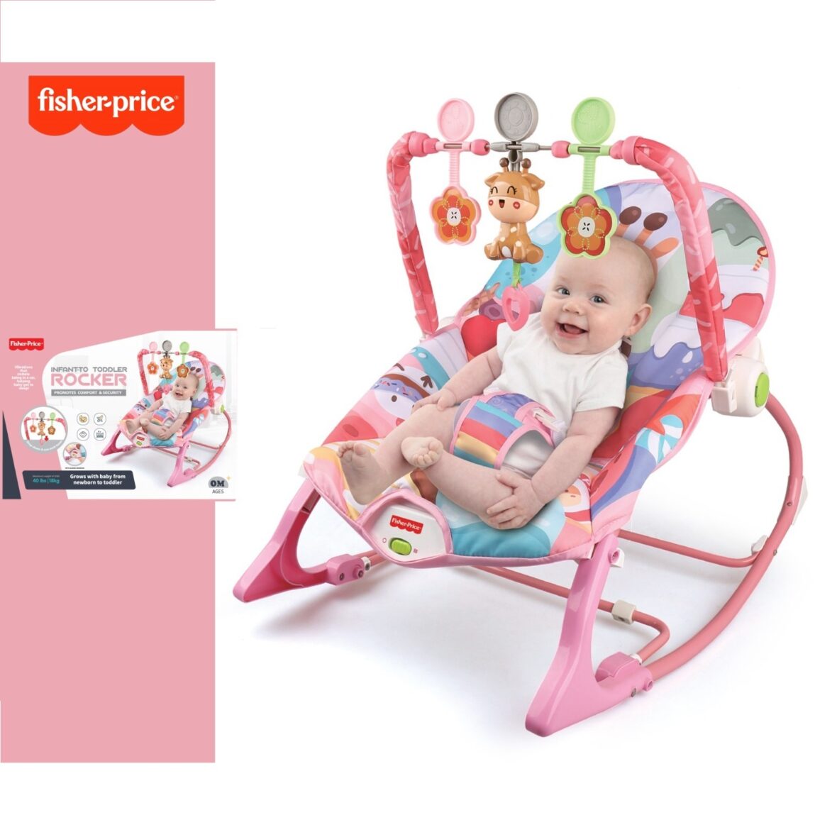 Fisher Price Infant To Toddler Rocker (Rocker and Chair) Pink