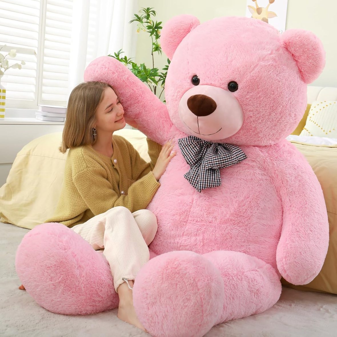 Giant Teddy Bear Plush Stuffed Animal Pink