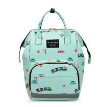 Mother Diaper Backpack Printed Green (2)