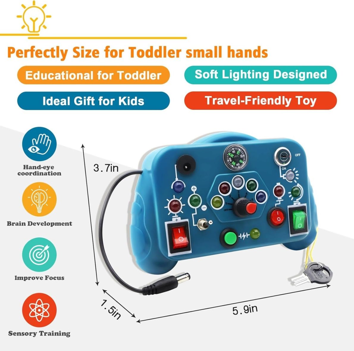 Sensory Activity Busy Board Switch Light Game (6)