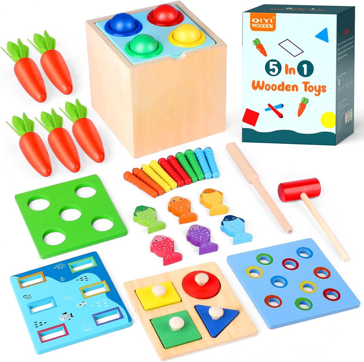 5 in 1 Wooden Montessori Toy