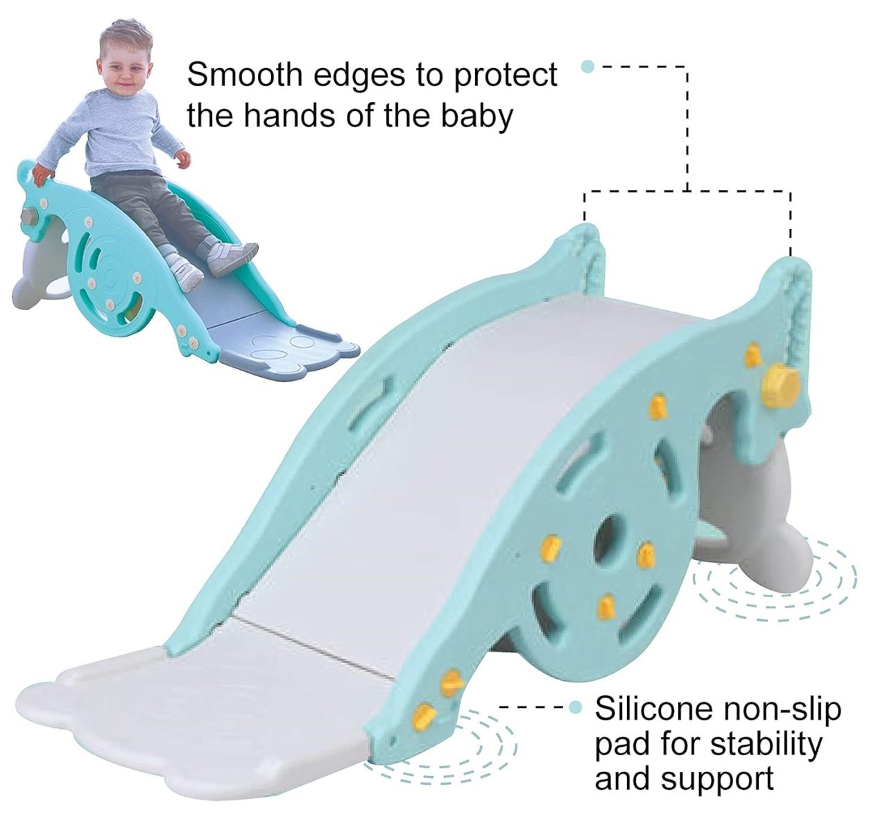 2 In 1 Children Baby Rocking Horse Climbing Slide 3