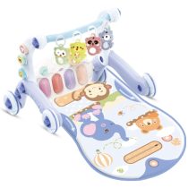 2 in 1 Baby Musical Piano Play Mat With Push Walker Light Blue (2)