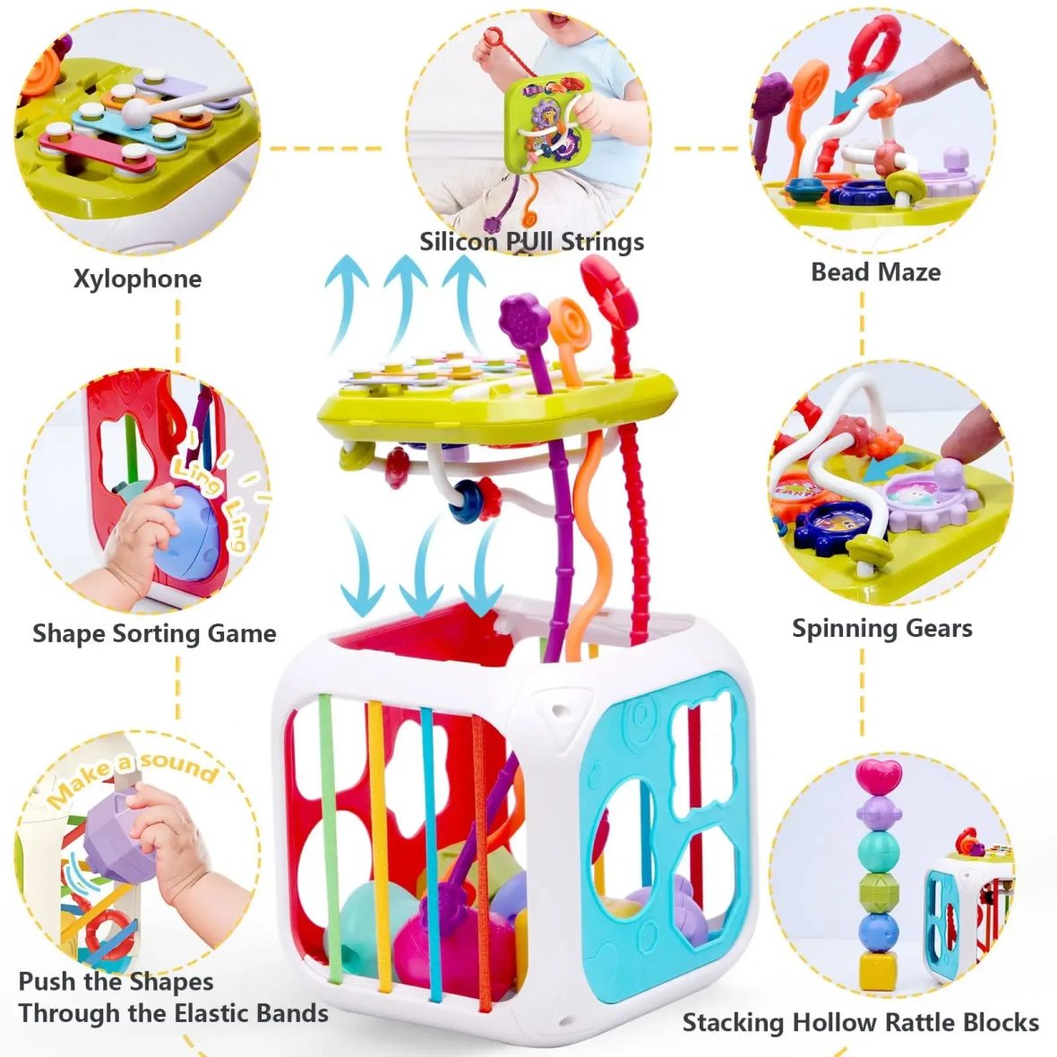 Shape Sorting Box 7 In 1 Sensory Toy 1