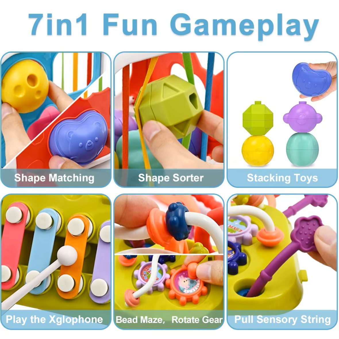 Shape Sorting Box 7 In 1 Sensory Toy 2