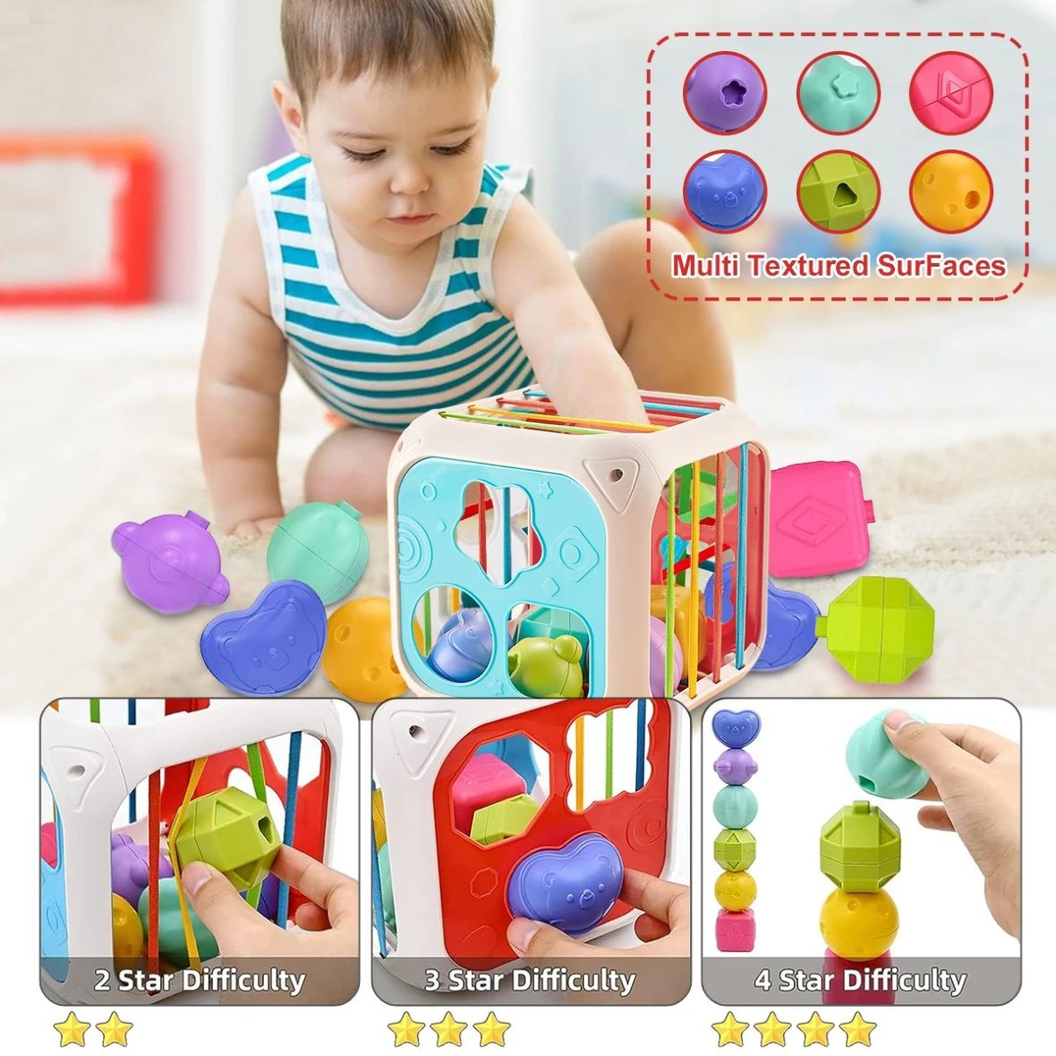 Shape Sorting Box 7 In 1 Sensory Toy 7